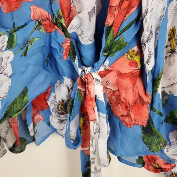Parker Sheridan Maritime Wildflower Wrap Blouse - Picture 7 of 11